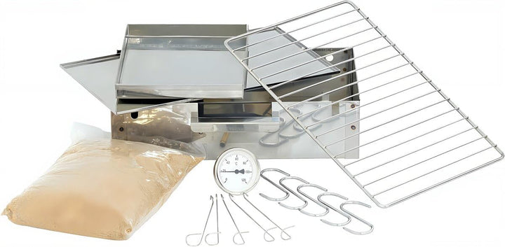 Massiver Edelstahl Räucherofen/Räucherschrank - 80 cm Höhe - in Deutschland gefertigt + Elektro Set