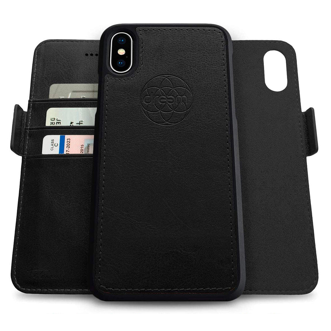 Dreem Fibonacci 2in1 Handyhülle Flipcase für iPhone X/Xs | Magnetisches iPhone Case | TPU Etui Leder