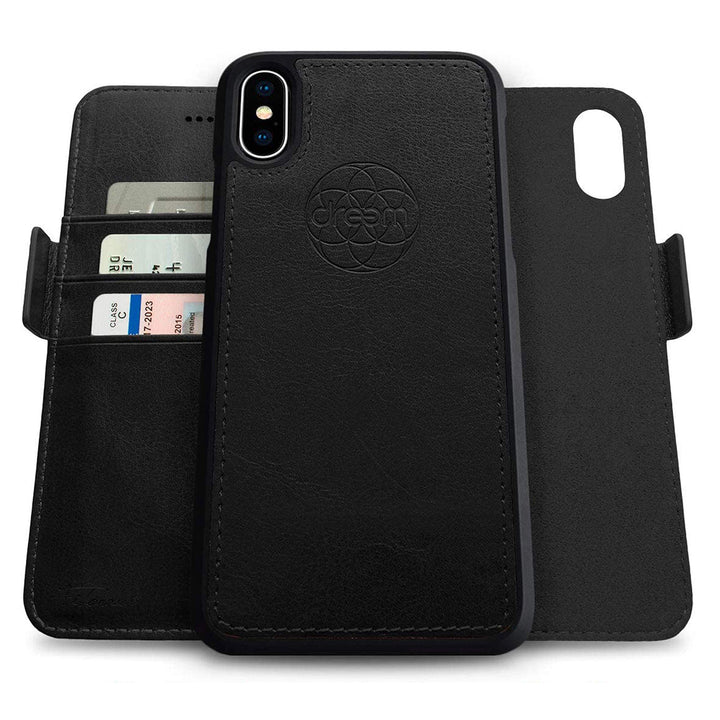 Dreem Fibonacci 2in1 Handyhülle Flipcase für iPhone X/Xs | Magnetisches iPhone Case | TPU Etui Leder