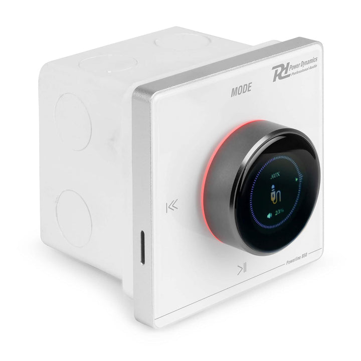 Power Dynamics Powerline B50W Einbau Wand Stereo Verstärker, Audio Verstärker Bluetooth Unterputz-Ei