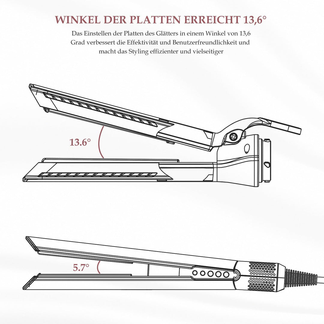Haarglätter-Aufsatz für Shark FlexStyle Luftstyler, Airflow Technologie ohne Heizplatten, Gleichzeit