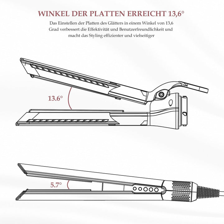 Haarglätter-Aufsatz für Shark FlexStyle Luftstyler, Airflow Technologie ohne Heizplatten, Gleichzeit