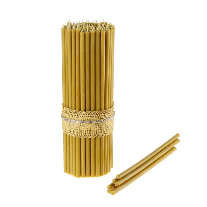 Danilovo Ritual Kerzen 100% Bienenwachs (Gelb) - Orthodoxe Kerzen für Gebet Tischdeko Hochzeit - Ung