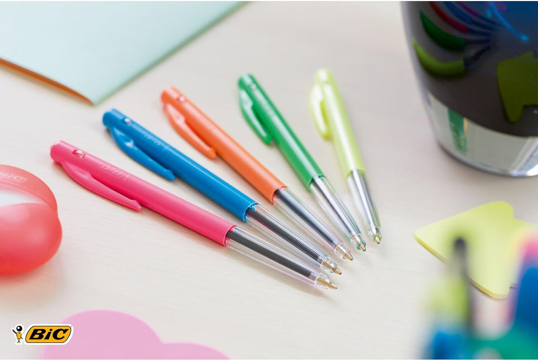 BIC 893582 M10 Original Ultracolors Kugelschreiber, einziehbar, Blau, 50 Stück (1er Pack)