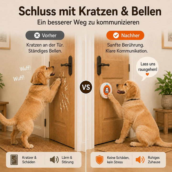 ChunHee Aufnahmeversion Katzenklingel/Hundeklingel Buzzer Hund Haustier Türglocken Sensor Berührt Wa