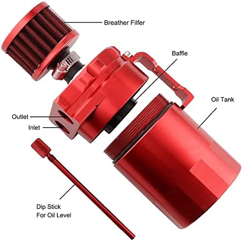 Olauffangbehälter 300 Ml, Öl Catch Tank, Oil Catch Can Aus Aluminium, Ölabscheiderbehälter Mit Luftf