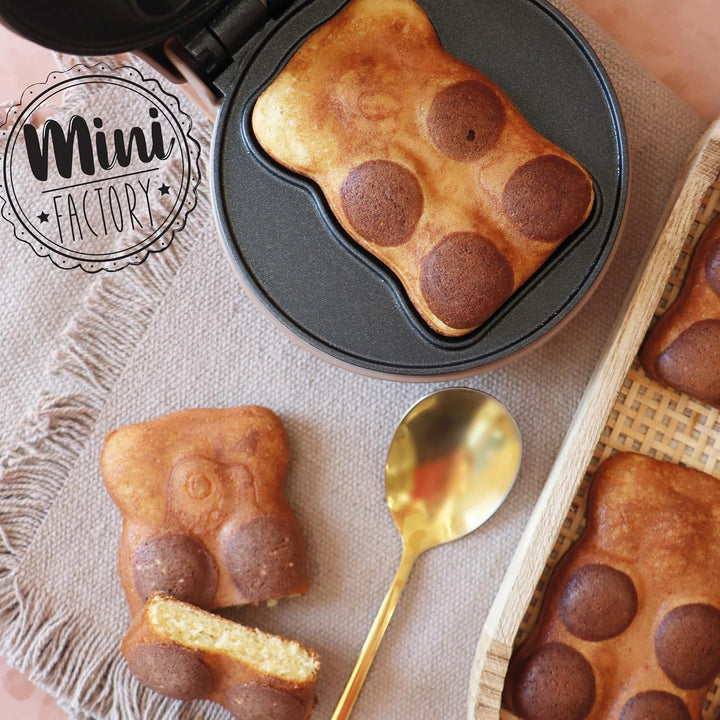ScrapCooking – Mini-Bär Factory – Elektrisches Bärenkuchen-Gerät – Antihaft-Platte – Backgerät – Ges