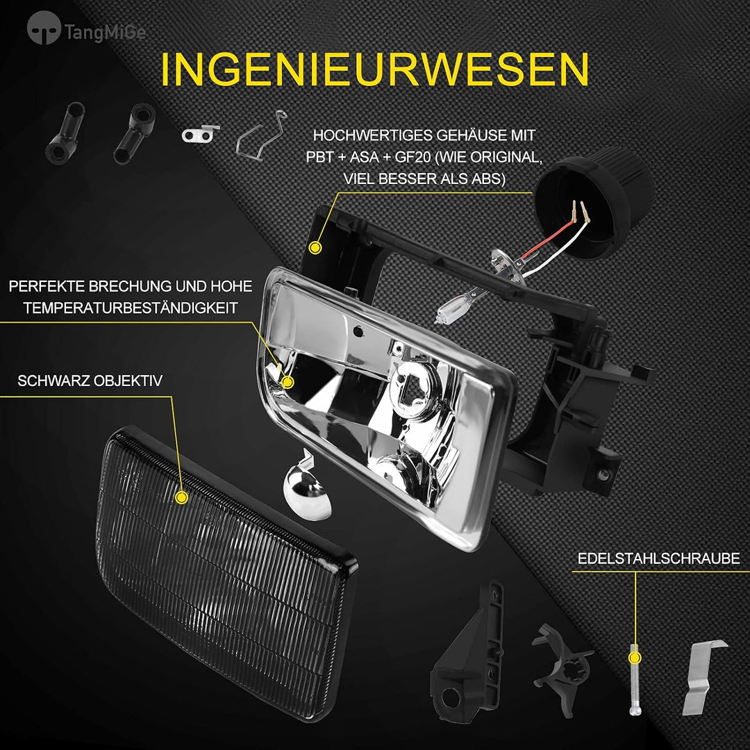 TangMiGe Nebelscheinwerfer für BMW E36 3er HB SDN WGN CPE CONV, (318i 318is 318ti 320i 323i 323is 32
