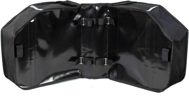 BikyBag Model M – Doppelte Fahrradtaschen für Gepäckträger (Dunkelblau), Dunkelblau