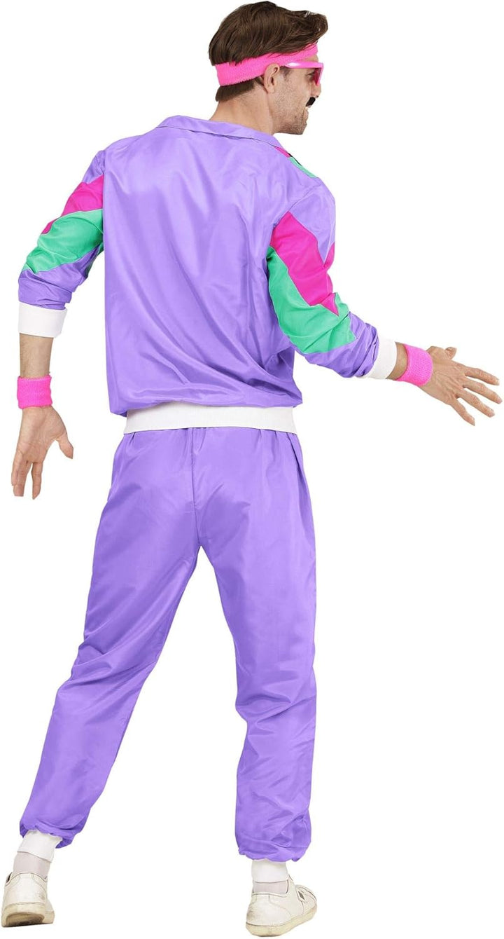 W WIDMANN MILANO Party Fashion - Kostüm Trainingsanzug, 80er Jahre Outfit, Jogginganzug, Bad Taste O