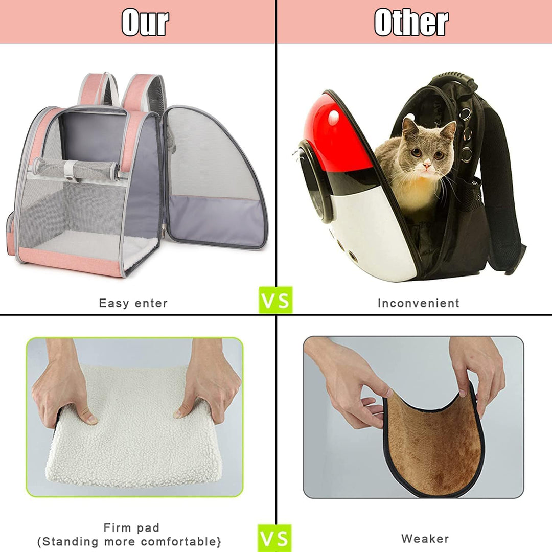 Haustier-Rucksack für Hunde, Katzen, Welpen, Vollständig Belüftetes Netzgewebe, von Fluggesellschaft
