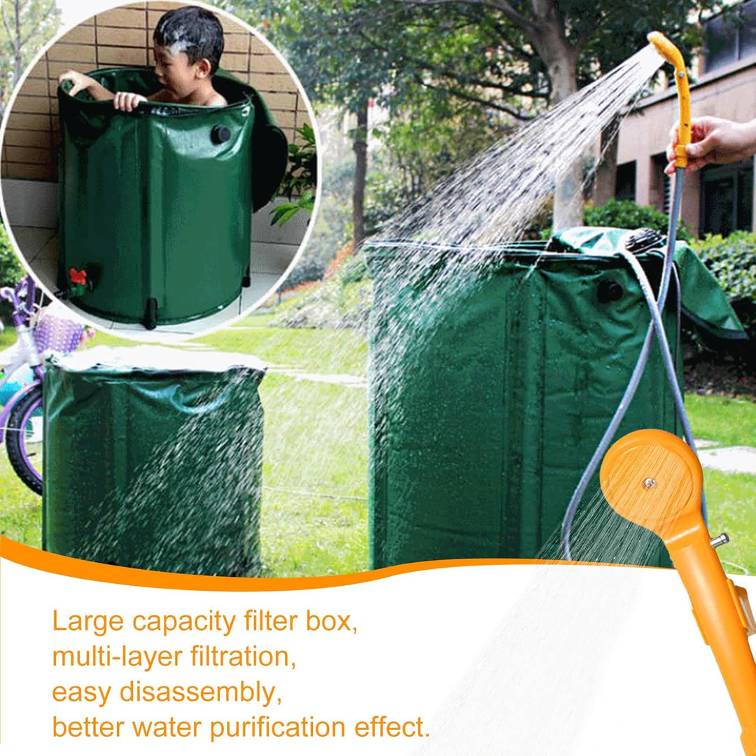 PORFOYO Campingdusche 12V, Tragbare Campingdusche Mit Pumpe, Camping Dusche Mobile Duschen Set Mit D