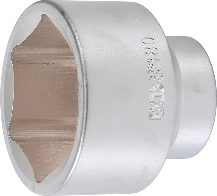 BGS 3780 | Steckschlüssel-Einsatz Sechskant | 25 mm (1") | SW 80 mm Schlüsselweite: 80 mm, Schlüssel