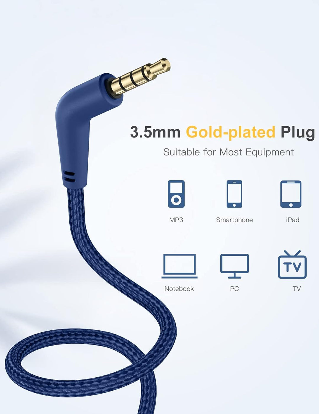 Nabevi Kinder Kopfhörer, Kopfhörer Kinder mit Kabel, 85/94dB Lautstärkegrenze, HD-Ton, Sharing-Funkt