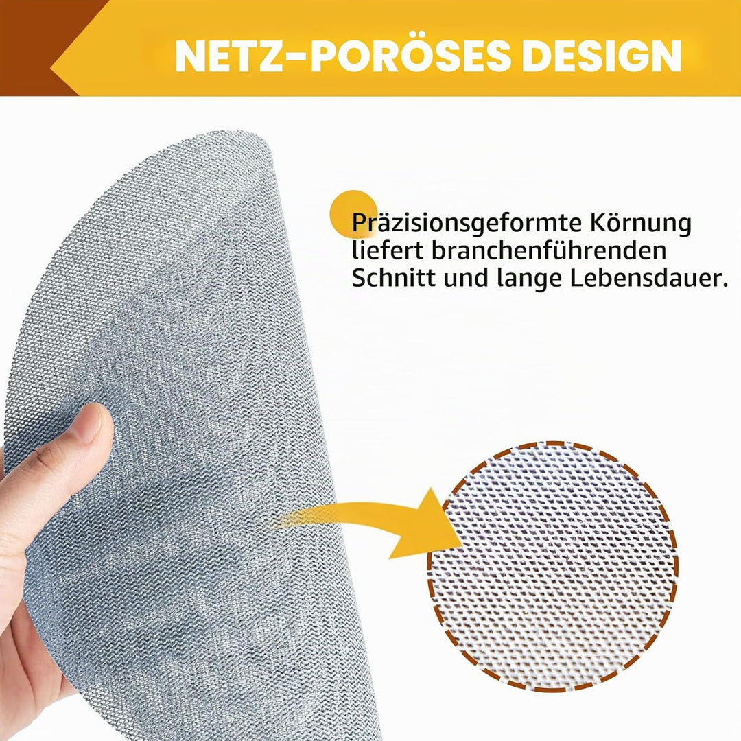 Schleifgitter Ø 225mm Klett 15 Stück 80 KörnungSchleifscheiben für Deckenschleifer Trockenbauschleif