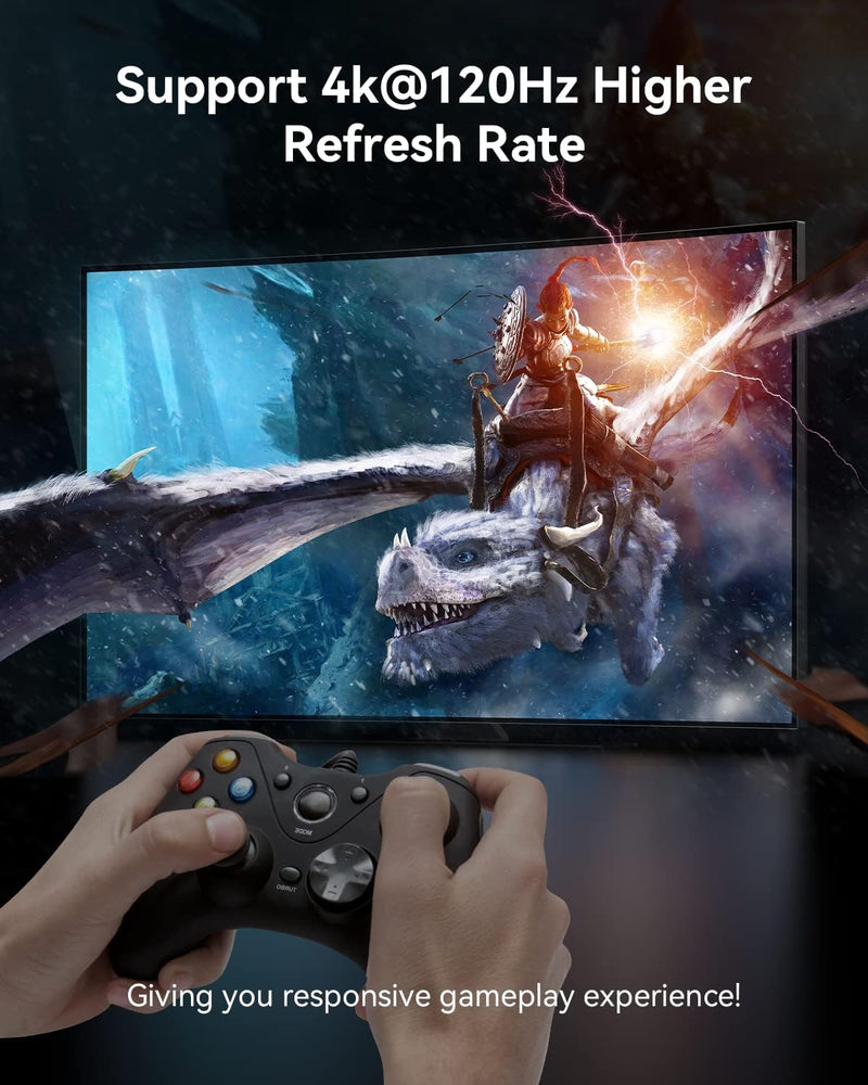 HDMI Splitter 8K@60Hz 4K@120Hz, GANA HDMI 2.1 Switch, Aluminium Bidirektional HDMI Switcher 2 In 1 O