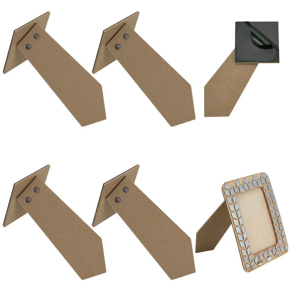FINGERINSPIRE 6 Stück Bilderrahmen Mit Staffeleirückseite 195x99x7.5mm MDF Fotorahmenständer Rechtec