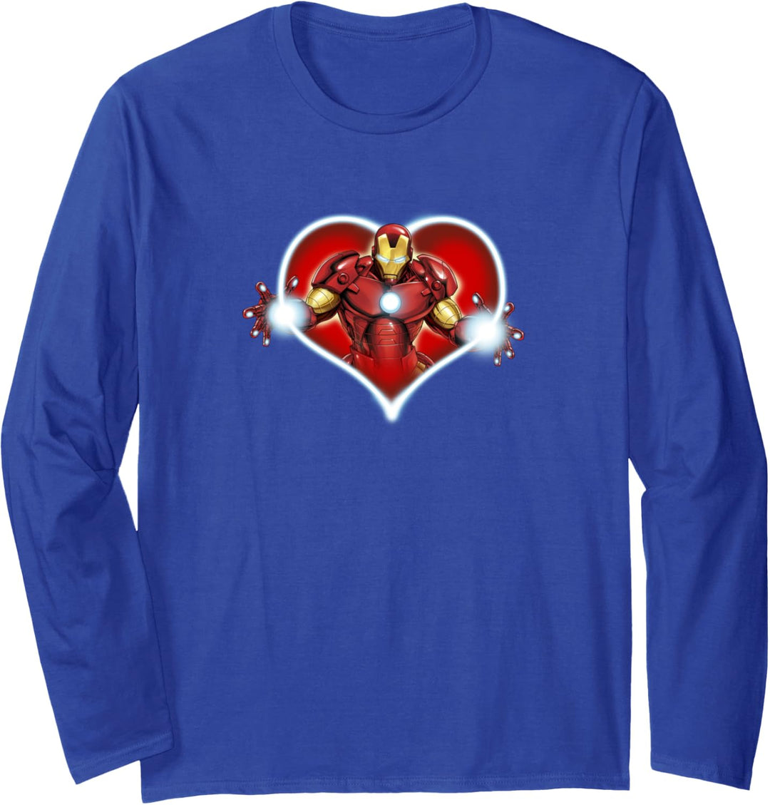 Marvel Iron Man Heart Blaster Glow Valentine Langarmshirt