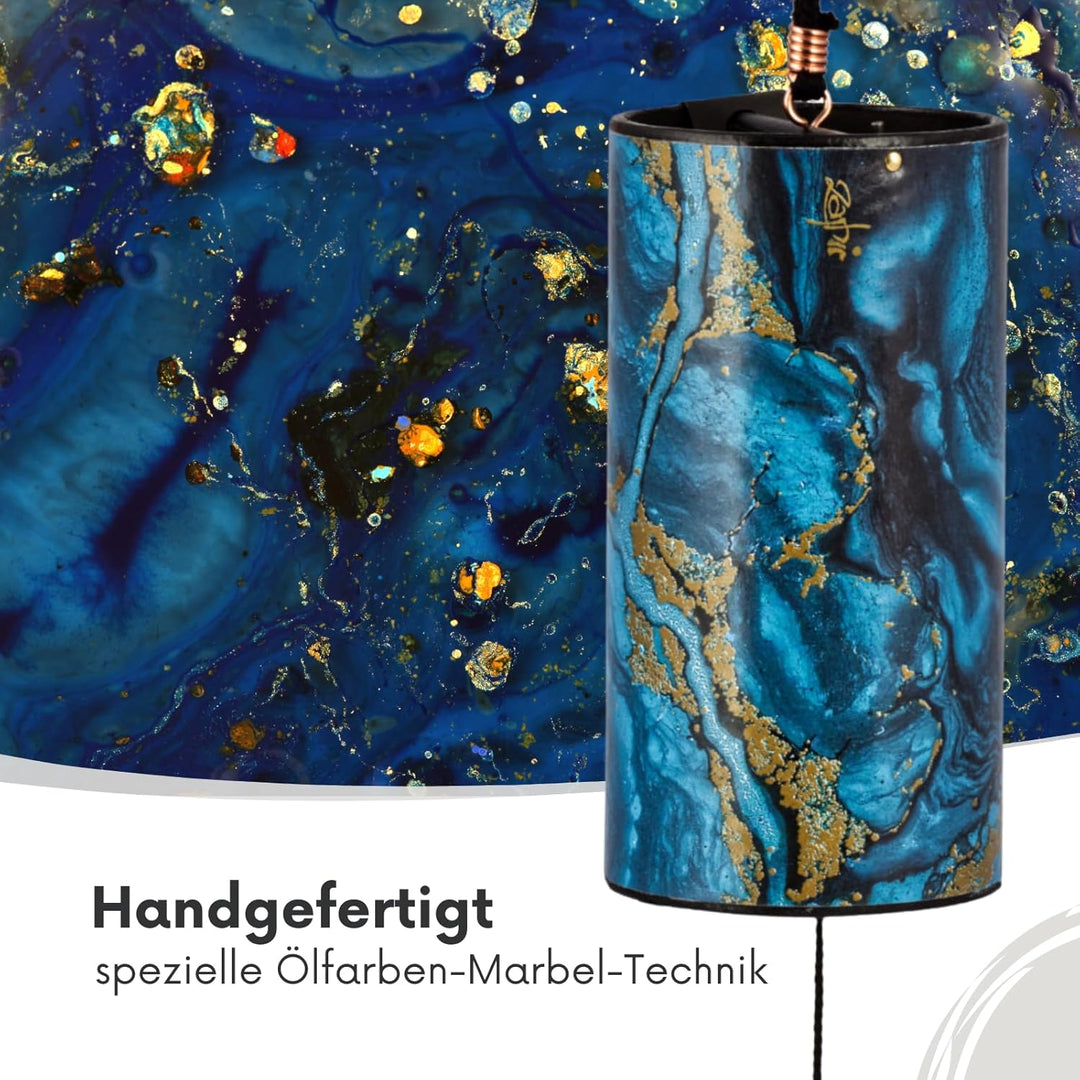 Zaphir Klangspiel Blue Moon Winter Shanti | Handgefertigtes Windspiel für Yoga, Meditation und Raumr