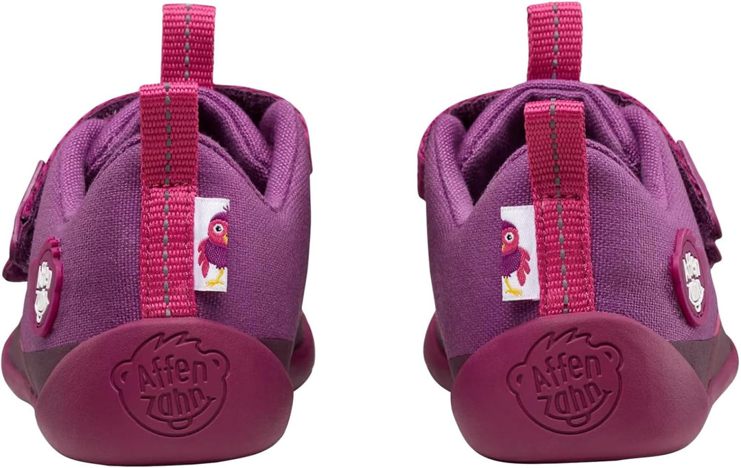 Affenzahn Halbschuh Baumwolle Lucky Klettverschluss Vegan rutschfest Flexibel für den Sommer in Grös
