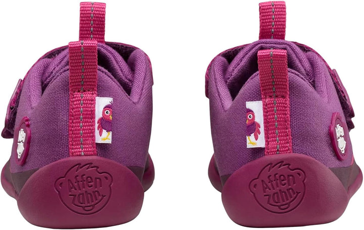 Affenzahn Halbschuh Baumwolle Lucky Klettverschluss Vegan rutschfest Flexibel für den Sommer in Grös