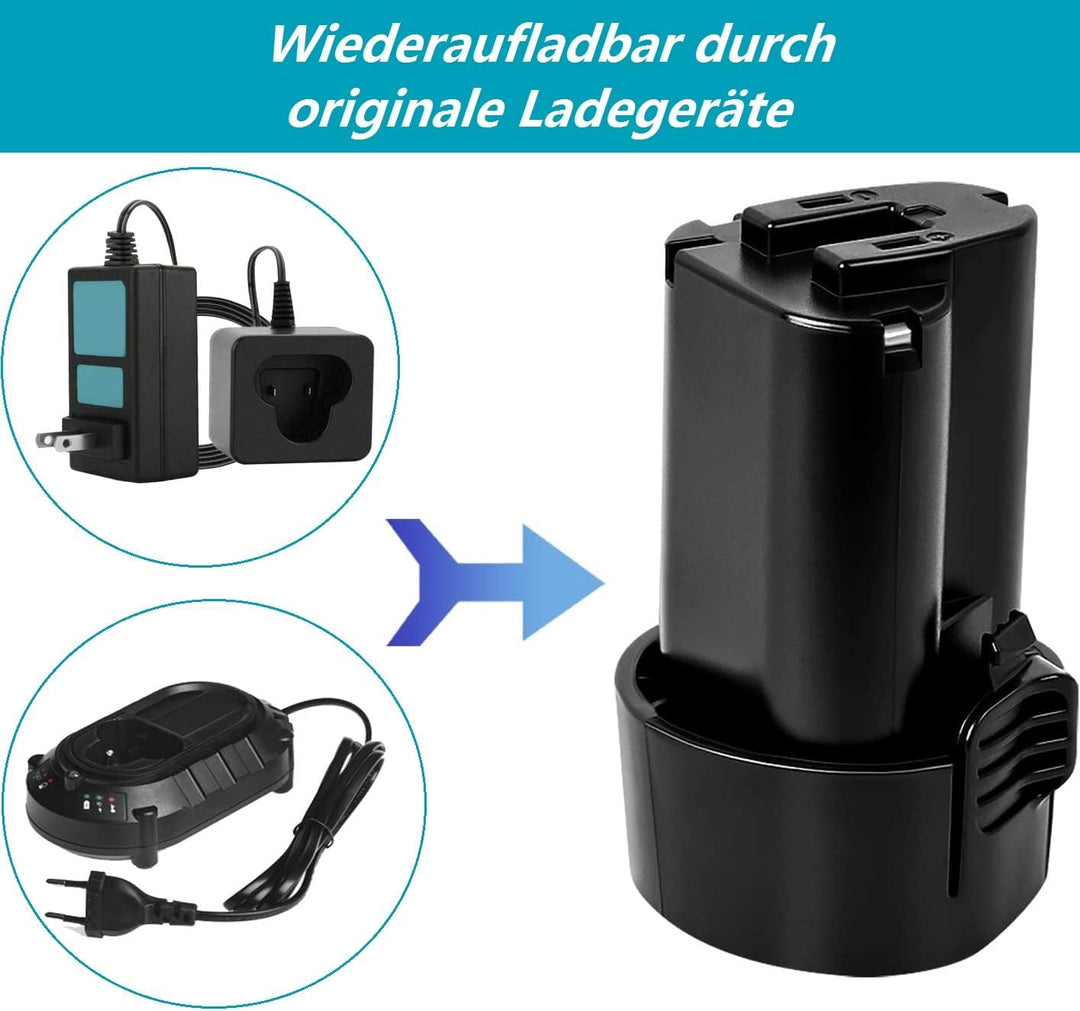 DSANKE 2 Stück BL1013 Akku 10,8V 3,0Ah Li-Ion Ersatzakku für Makita BL1013 BL1014 3,0Ah 10,8 Volt