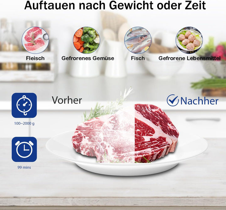 Smad Mikrowelle mit Grill, 42L, 1100W, Mikrowelle Kombi, 11 Leistungsstufen, 6 Auto-Menüs, Speicherf