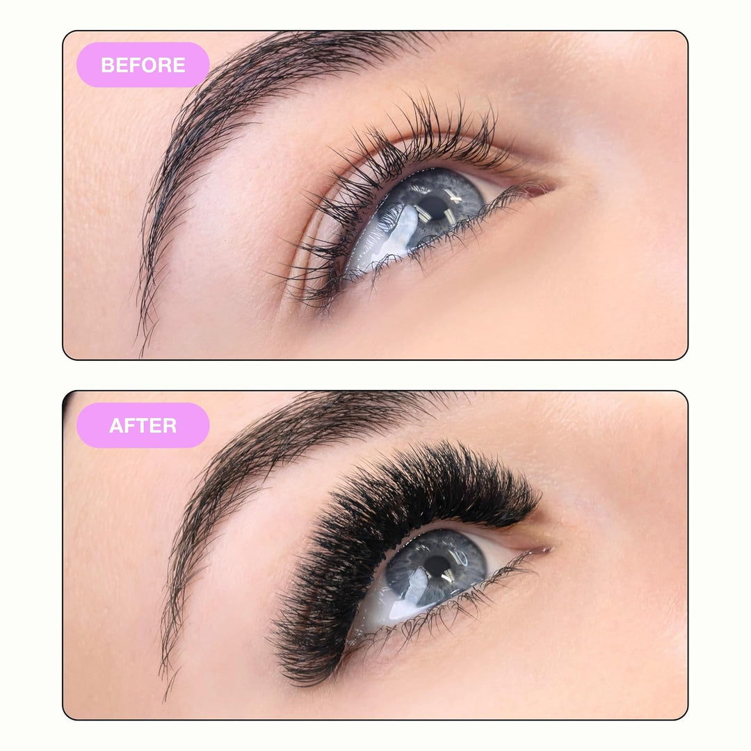Curacoro LashFolio Schmale Promade Lüfter 12D-0.03 D Curl, 8-11 mm | Handgefertigte Volumenwimpern,