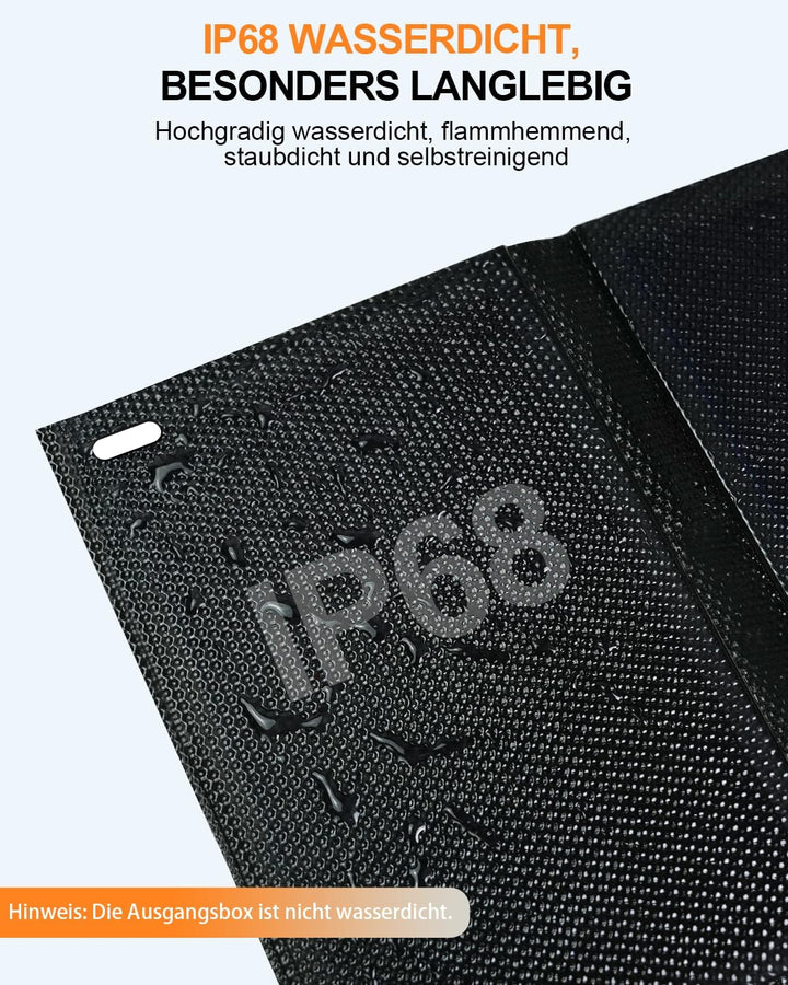 ELECAENTA 25W HPBC ETFE Faltbares Solar Ladegerät, Taschenformat Mini Solarpanel mit USB-A & USB-C,