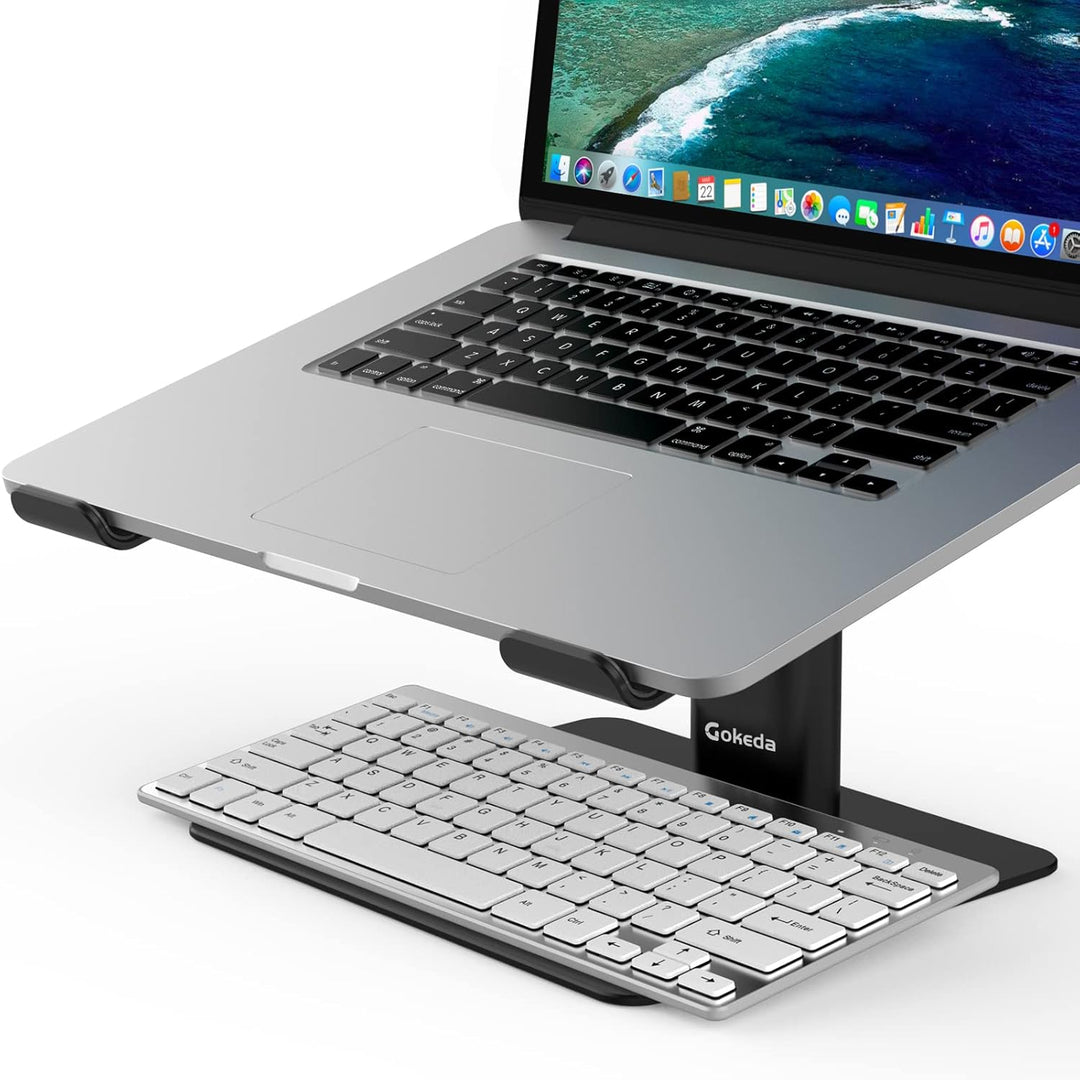 GOKEDA Laptop ständer, ergonomisch Verstellbarer Computerständer, Höhenhalter aus Aluminiumlegierung
