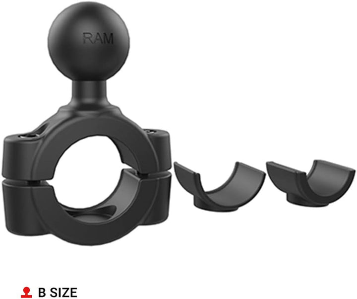 Ram Mount RAM-B-408-75-1U Aluminium Drehmoment Mittel Schienenbasis, Grösse B, Schwarz