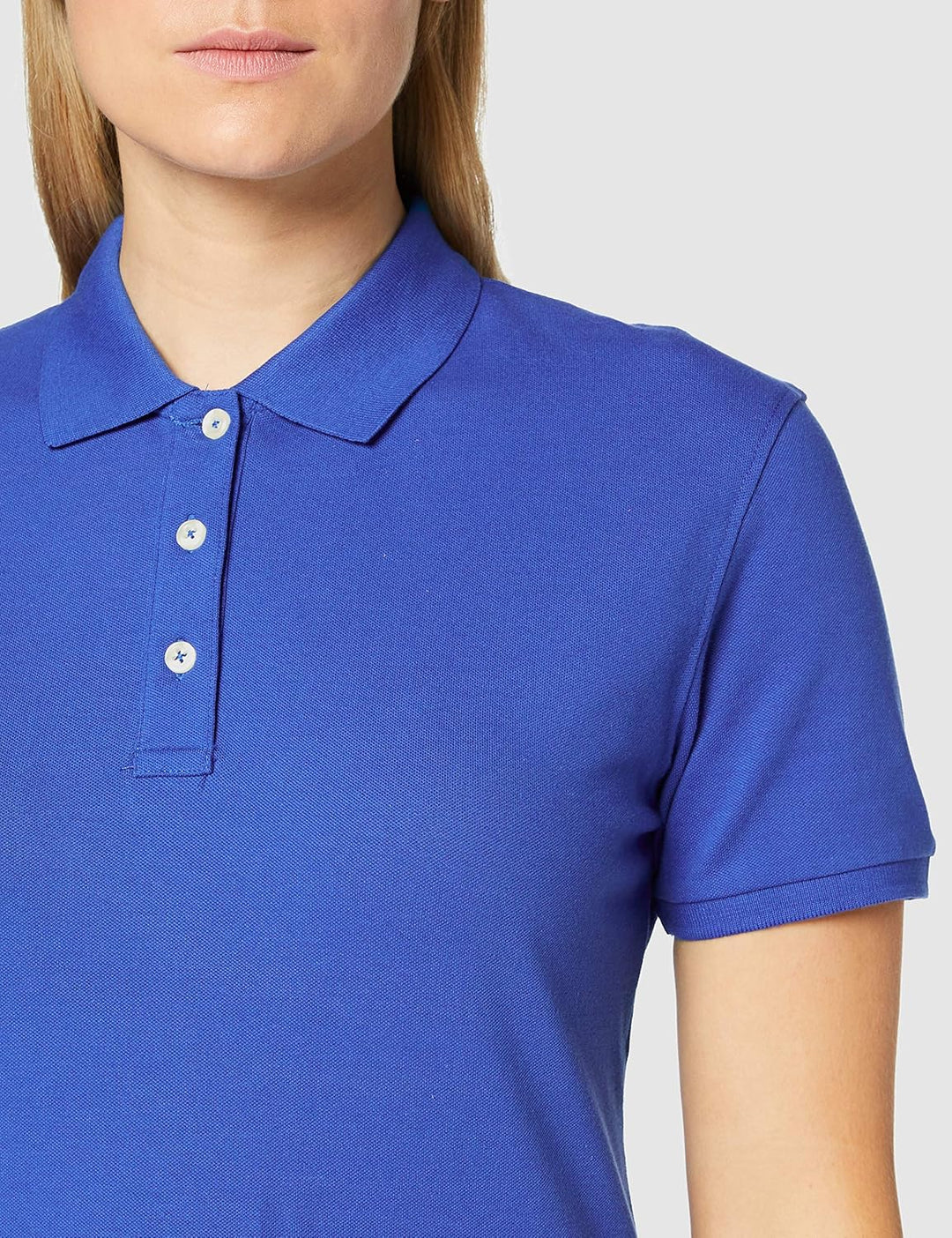 CliQue Damen Premium Polo Shirt Polohemd, Blau (Königsblau), Small