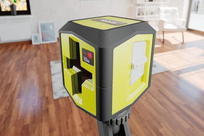 RYOBI batteriebetriebener Kreuzlinienlaser RBCLLR1 (15m, Selbstnivellierung 3°, Laserwellenlänge 520