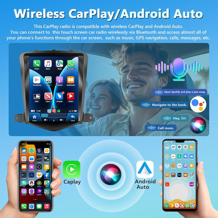 4GB+64GB Autoradio für Chevrolet Cruze J300 2009-2014 mit Carplay/Android Auto, 9,7 Zoll Bildschirm