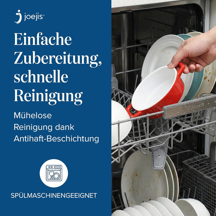 Joejis 4er Set Mini Auflaufform Backform - Kleine auflaufförmchen Keramik für den Backofen - Ideal f