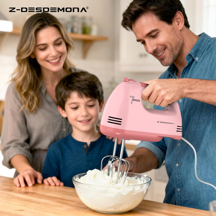 Elektrischer Handmixer, Kleine Lebensmittelmischer 7 Geschwindigkeiten Handmischer, 304 * (1 * Whisk