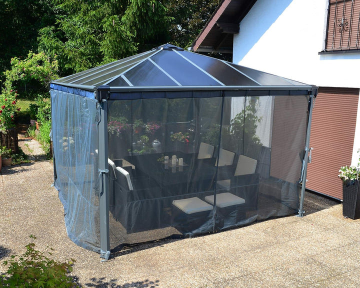 Palram Canopia Palermo 3000, 3600 Mosquito net Gartenpavillon Zubehör, grau, 1 x 360 x 217 cm
