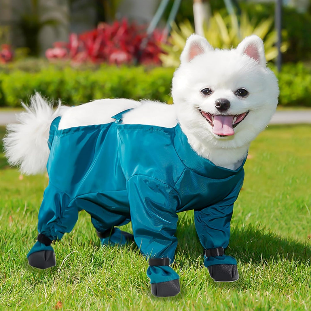 Hunderegenmantel Bauchschutz, Hundebodysuit Wasserdicht, Hunde Anti-Matsch Kleidung für Spaziergang,