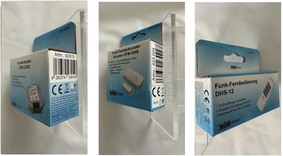 DIW-Funk EINBAU-Abluftsteuerung PA-523 SPARSET Funk Fensterkontaktschalter DFM-2000 + Einbauschalter