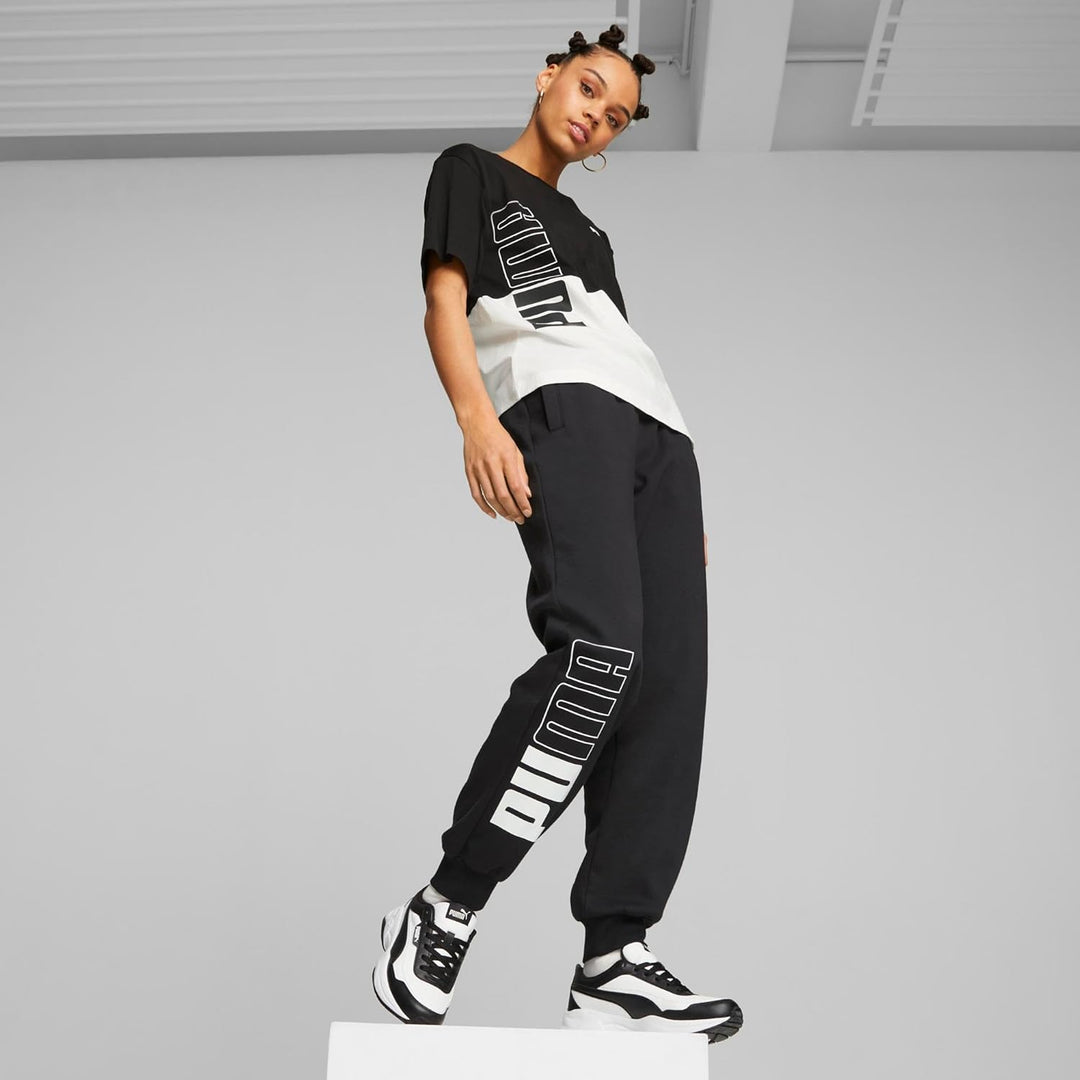 PUMA Damen Power Colorblock Sweatpants FL Strickhose XS Puma Schwarz, XS Puma Schwarz