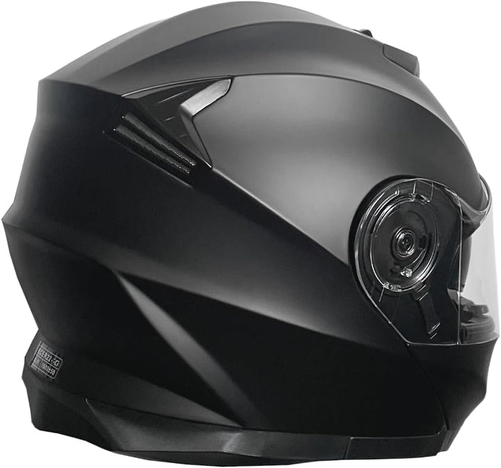 Klapphelm Integralhelm Helm Motorradhelm RALLOX 910 schwarz/matt mit Sonnenblende (XS, S, M, L, XL)