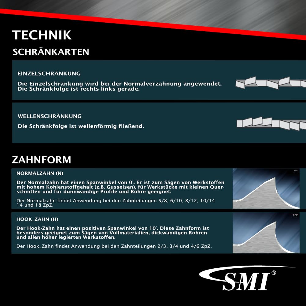 SMI 3er SET Bandsägeblatt Bi-Metall M42 Abmessung 1638 x 13 x 0,65 mm 8/12 ZpZ z.B. für Optimum, Epp