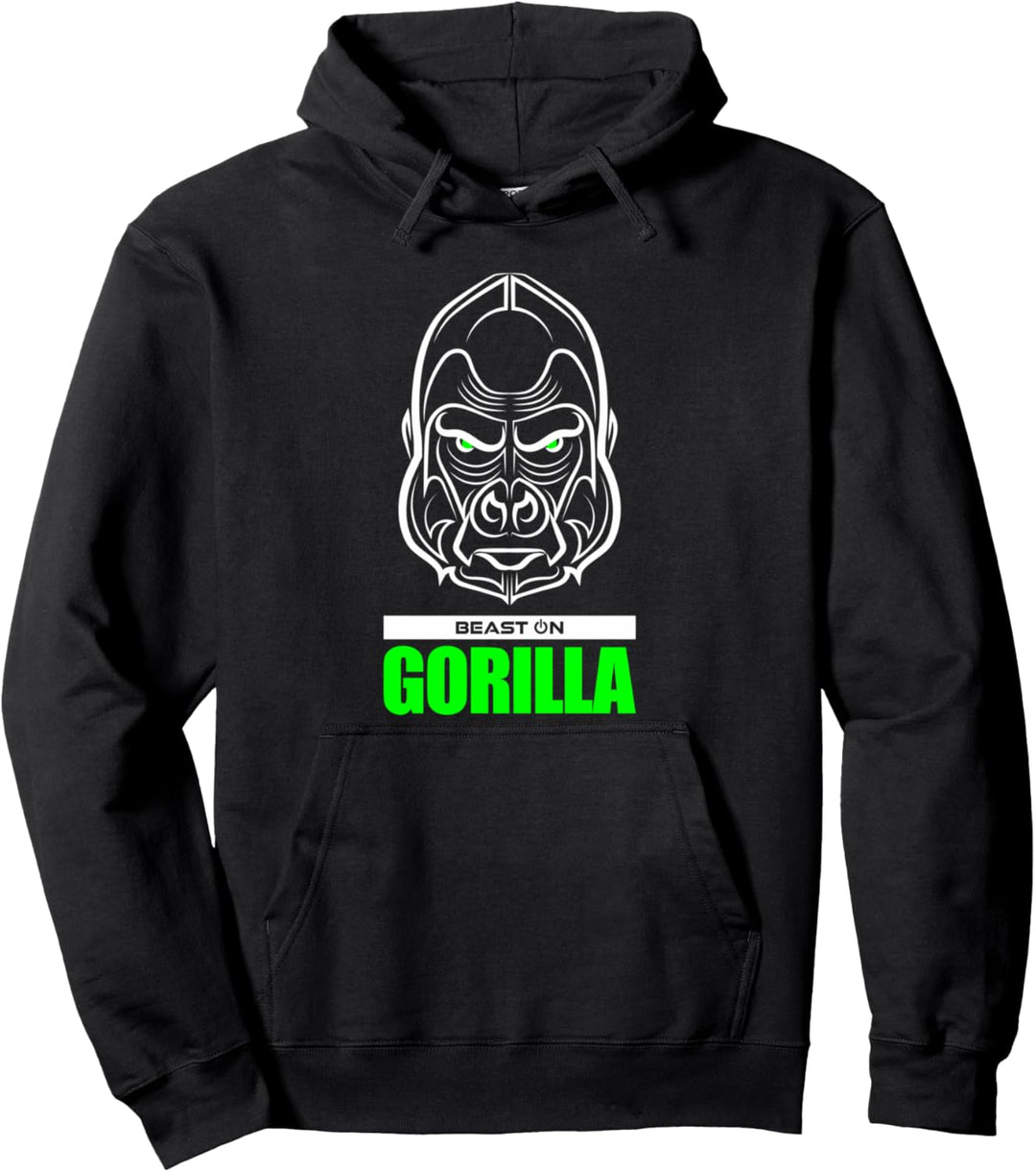 Gorilla Kopf Grün Gym Workout Fitness Training Bodybuilding Pullover Hoodie