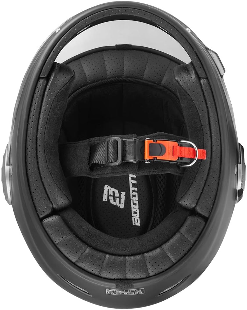 Bogotto V135 Helm (Black Matt,XL) XL Schwarz Matt, XL Schwarz Matt