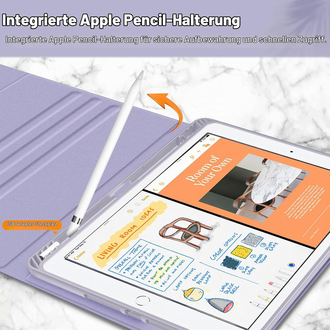 FINTIE Tastatur Hülle für iPad 10.2 Zoll (9/8/7 Generation, 2021/2020/2019) Fantacy Ombre, Fantacy O