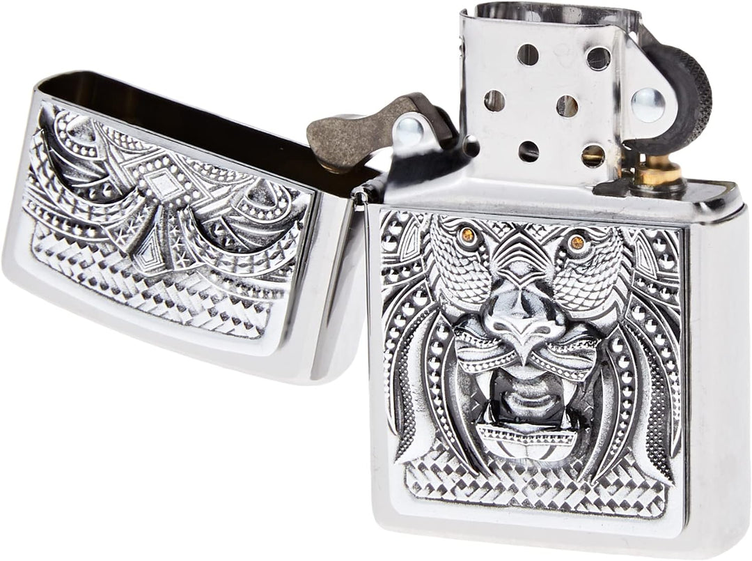 Zippo Art LION-200-Zippo Collection 2019-2005906-59,95 €, Silber, smal
