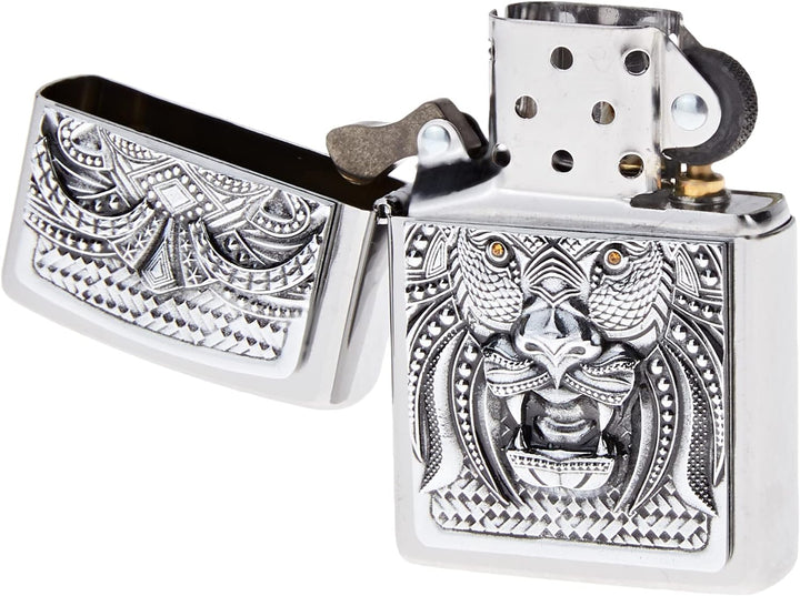 Zippo Art LION-200-Zippo Collection 2019-2005906-59,95 €, Silber, smal