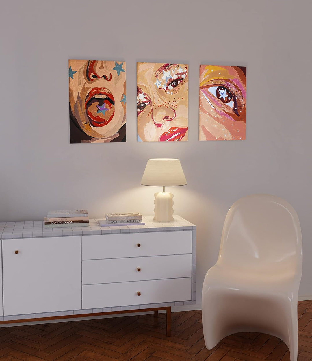 Dabble Premium Set Malen nach Zahlen für Erwachsene - 3 Stück - Mit Zubehör: Leinwand, Rahmen, Acryl