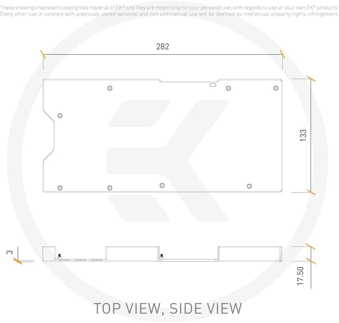 EK Water Blocks EK-Quantum Vector² Strix RTX 3080/90 Backplate - Nickel