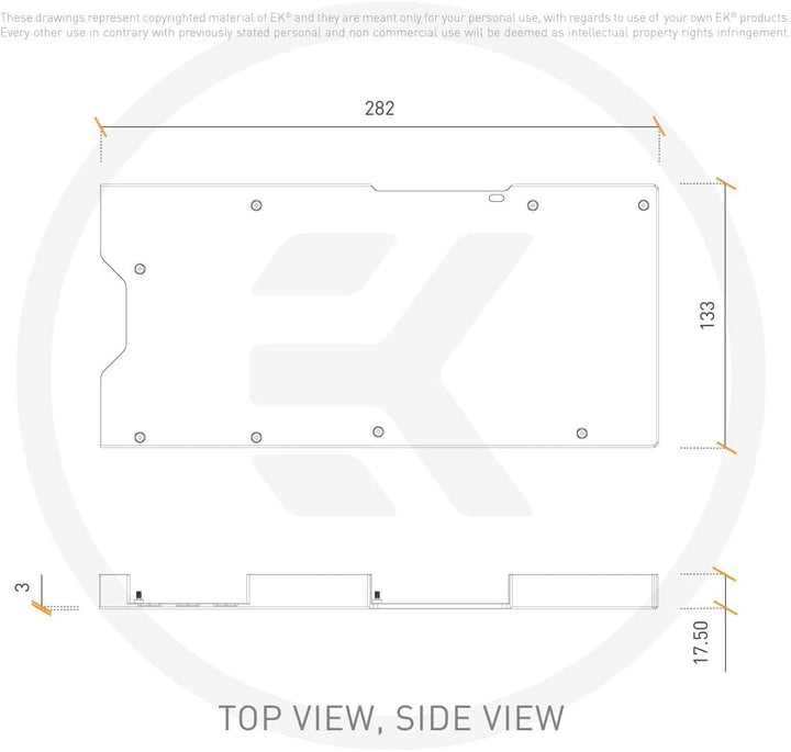 EK Water Blocks EK-Quantum Vector² Strix RTX 3080/90 Backplate - Nickel